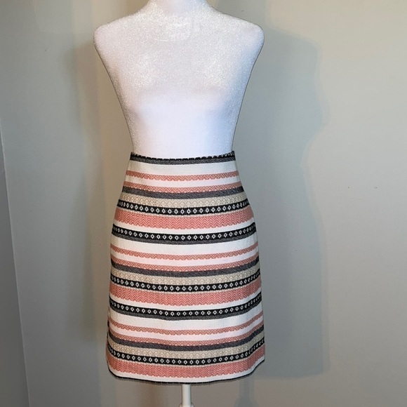 LOFT Southwestern Pattern Skirt Size 4 - Picture 1 of 8